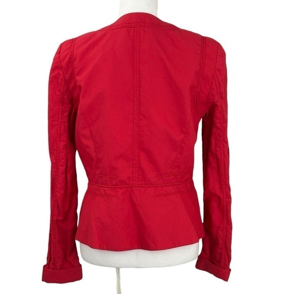 Elie Tahari Full Zip Long Sleeve Red Coral Jacket Size M - Picture 3 of 16